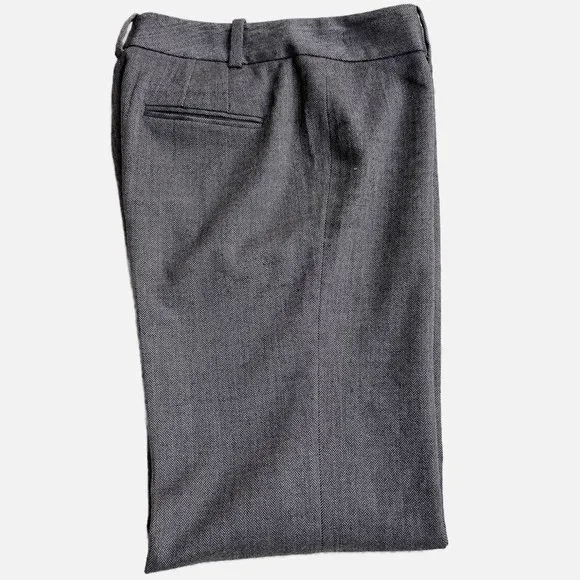 Ann Taylor Herringbone Wide Leg Pants, Wool, Brown, Petite 2, EUC - Picture 2 of 7